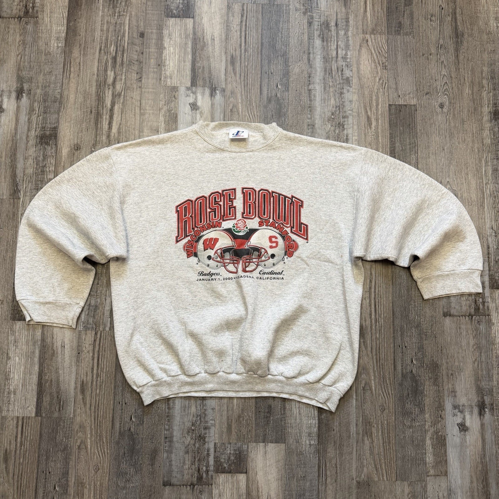 Vintage 2000 Rose Bowl Pullover Crewneck Sweatshirt Ncaa Football Gray Sweater